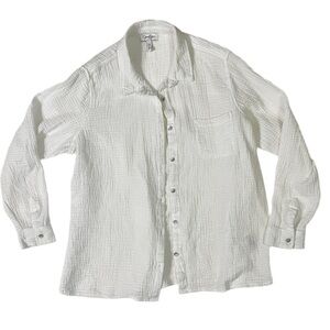 Jessica Simpson White Gauze Button-Down Shirt - Size XXL